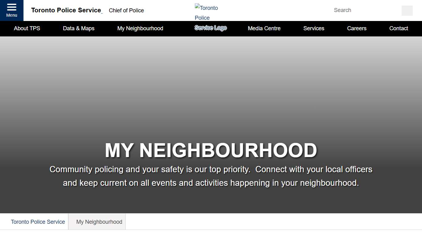 My Neighbourhood- Toronto Police Service