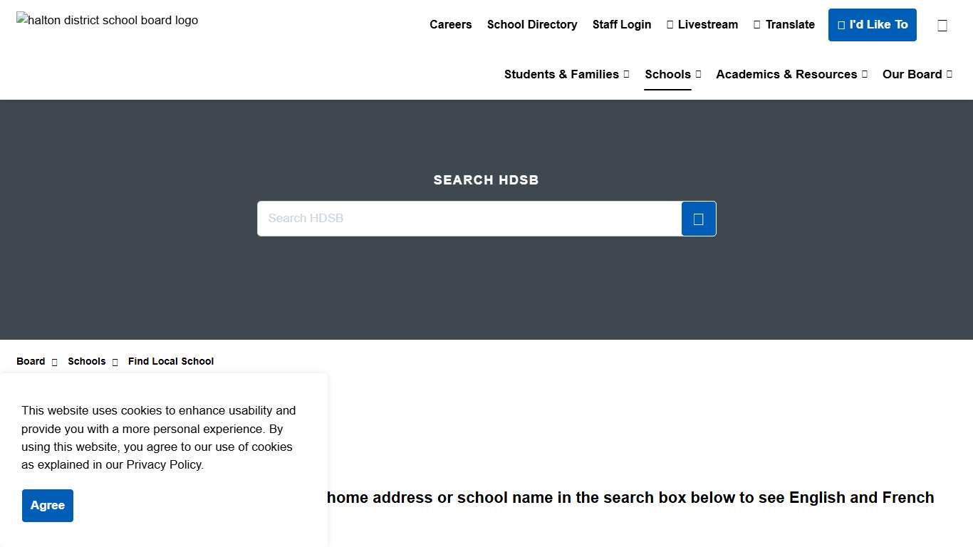 Find Local School | Halton District School Board
